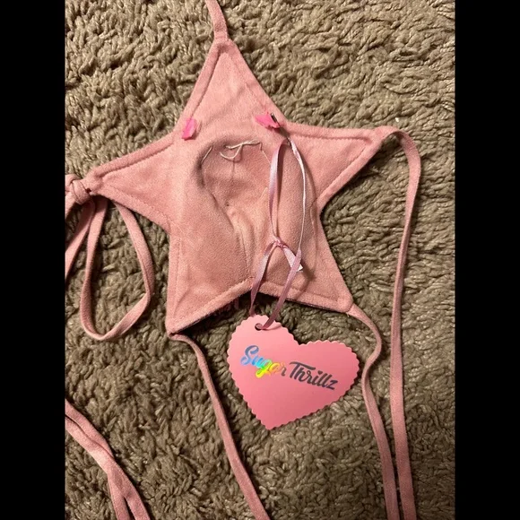Sugar Thrillz Pink Star Bralette - Picture 9 of 12